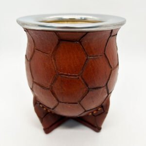 Camionero Cuero Pelota Virola de Acero Inoxidable